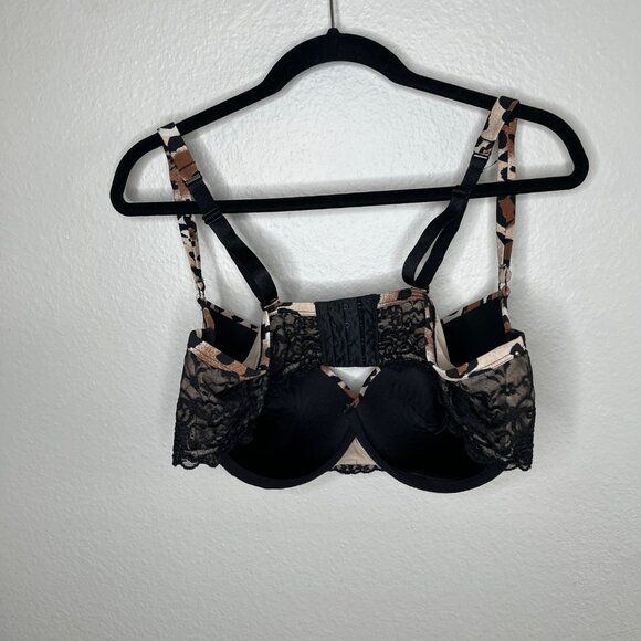Cacique by Lane Bryant Womens Leopard Print Underwire balconette Bra 42DD - Picture 7 of 9